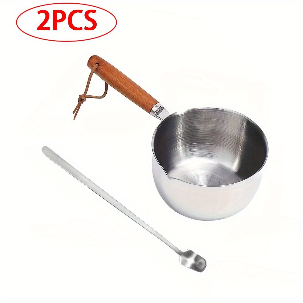 Candle Making Workshop - 2PCS/SET Wood Handle Wax Melting Pot