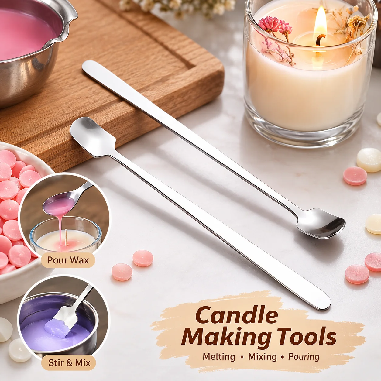 1/2PCS Stainless Steel Candle  - Candle Making Workshop 评论和价格
