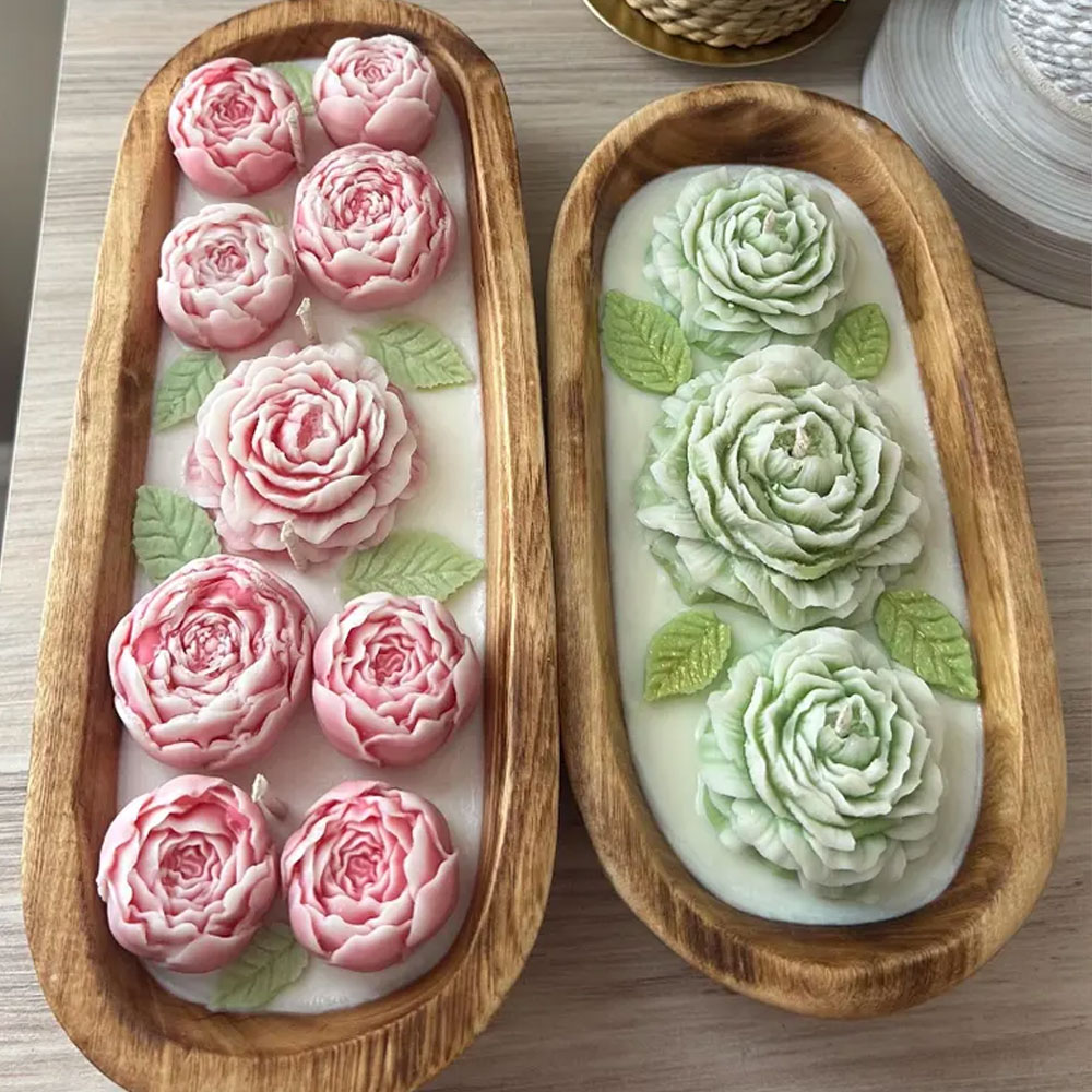 Peony Rose Silicone Candle Mol - Candle Making Austin 评论和价格