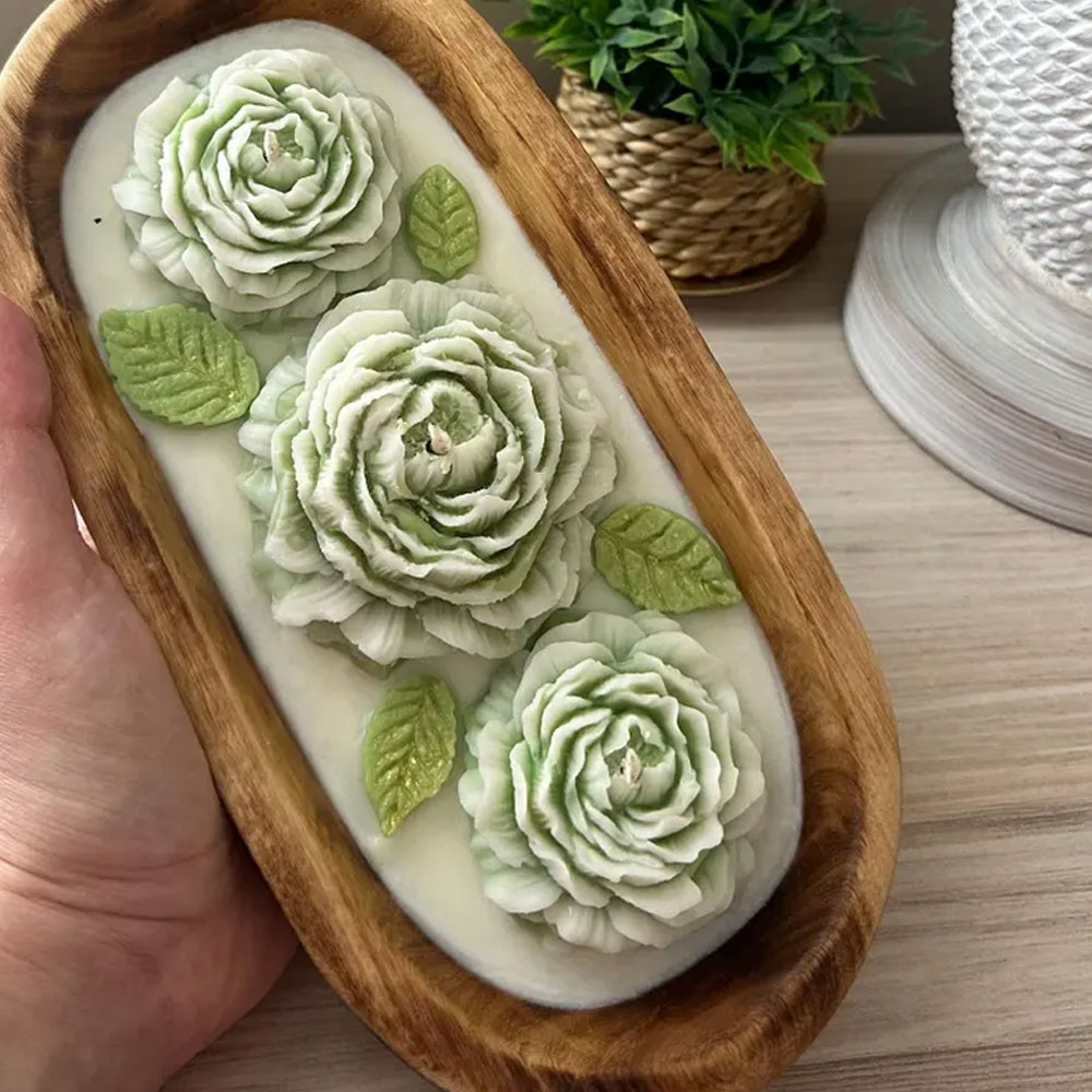 Peony Rose Silicone Candle Mol - Candle Making Austin 评论和价格