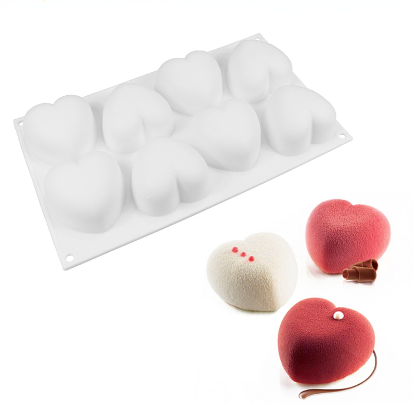 Love Heart Silicone Soap Mold  - Candle Making Workshop 评论和价格