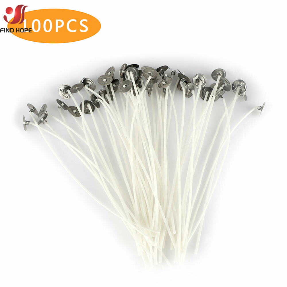 100PCS/bag Smokeless Candle Wi - Cotton Wick Pre Tabbed 评论和价格