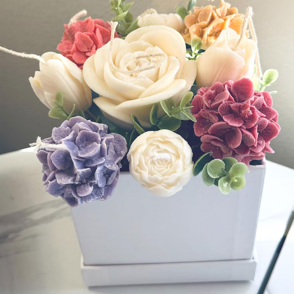 Rose Tulip Silicone Candle Mol - Candle Making Austin 评论和价格
