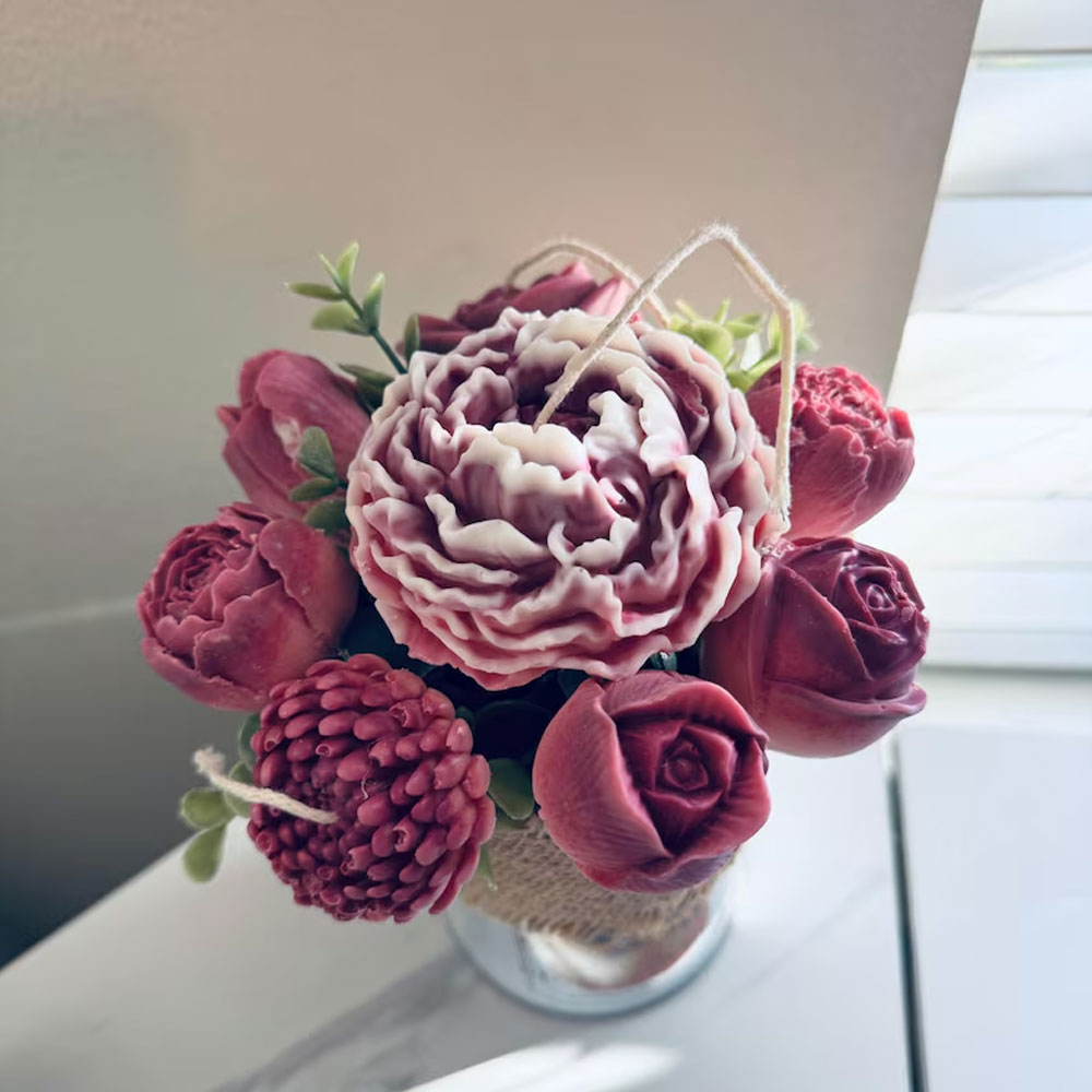 Rose Tulip Silicone Candle Mol - Candle Making Austin 评论和价格
