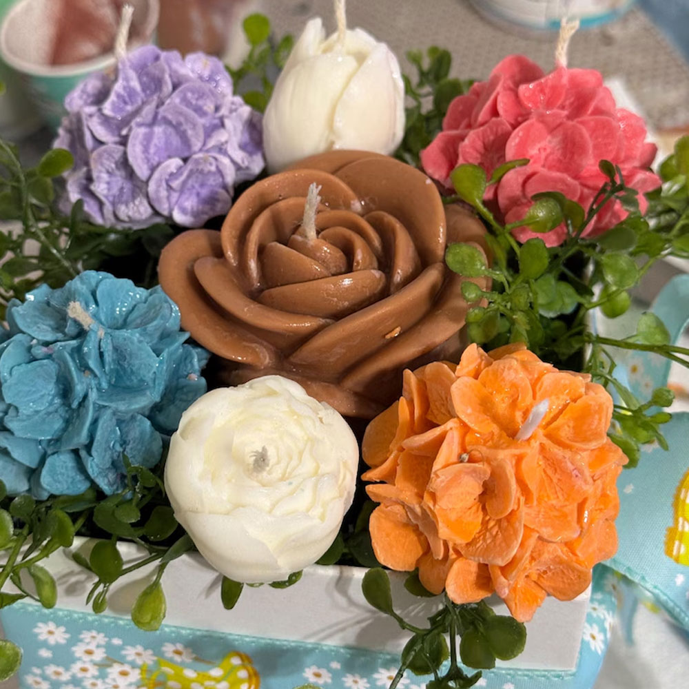 Rose Tulip Silicone Candle Mol - Candle Making Austin 评论和价格